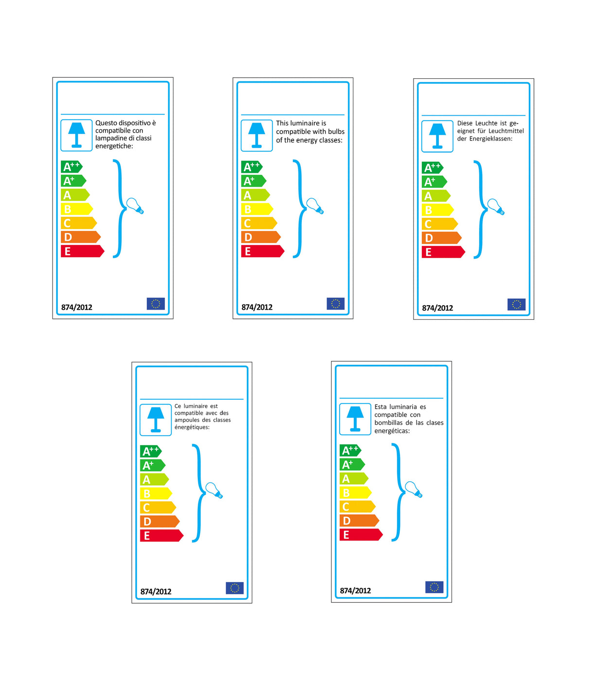 Plafoniera con palpebra doppio flusso in alluminio per esterni - etichetta energetica