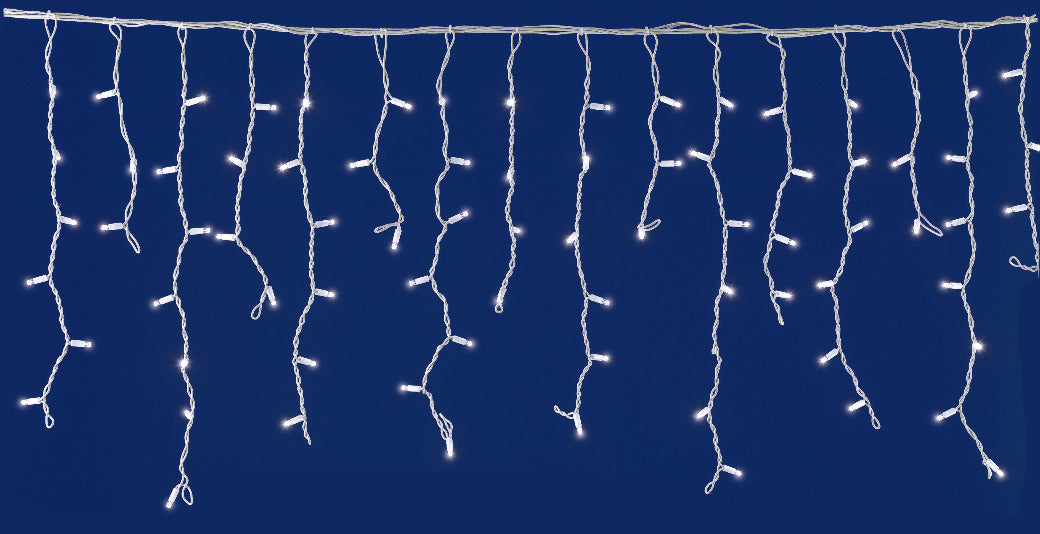 Tenda luminosa Led professionale 100Led con led Flash, cavo gommato Collegabile in Serie fino ad un max di 10 Tende