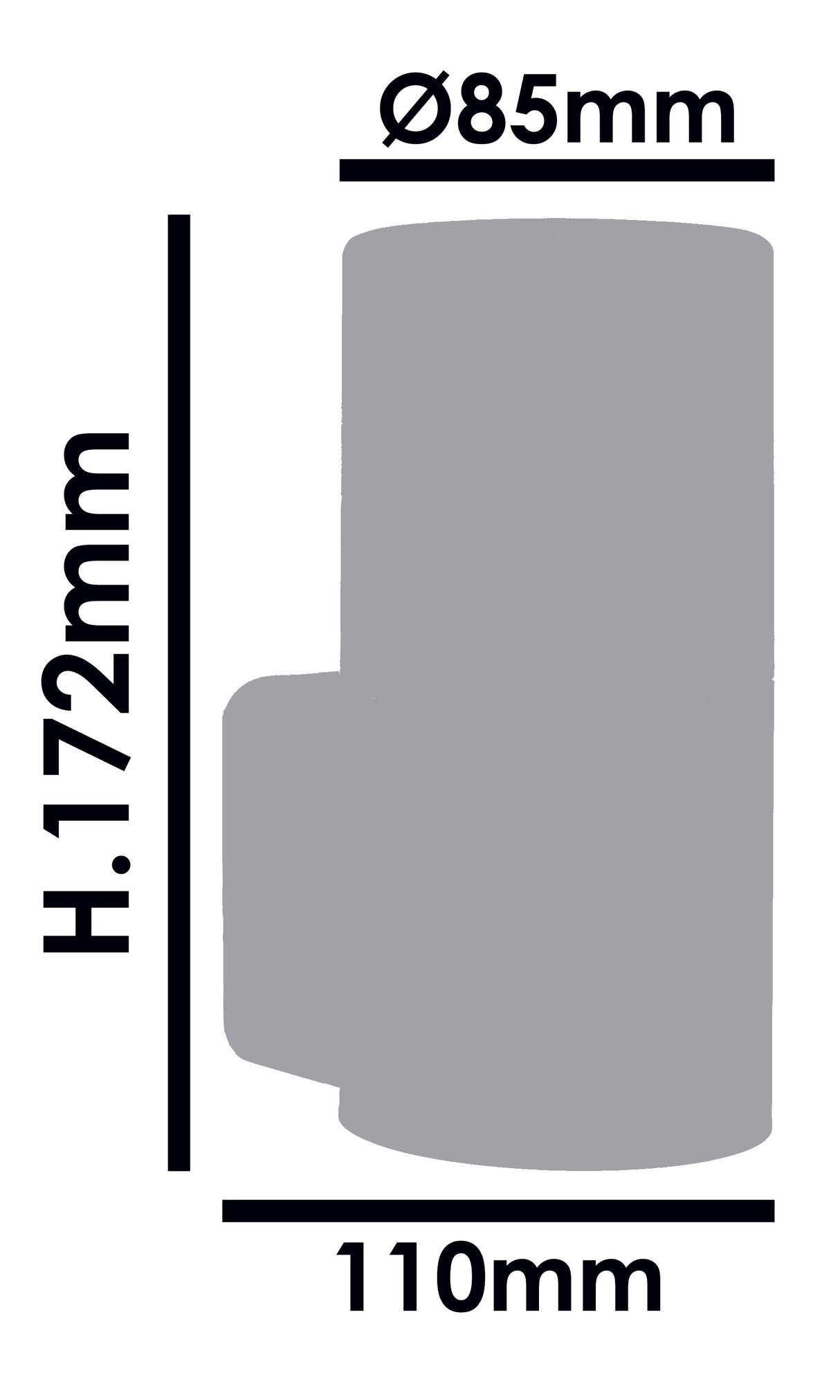 Applique da parete c/portalampada colore Grigio Antracite