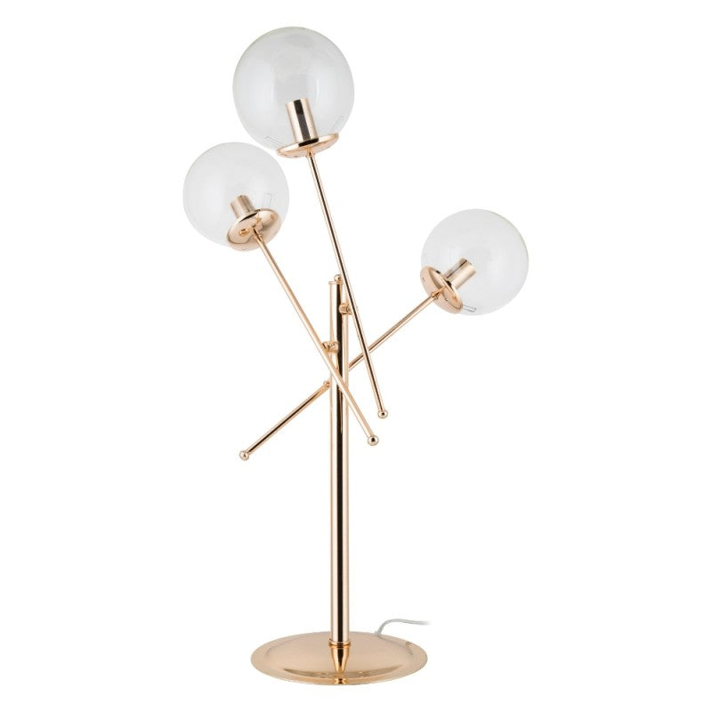 Lampada da Tavolo in Metallo Oro