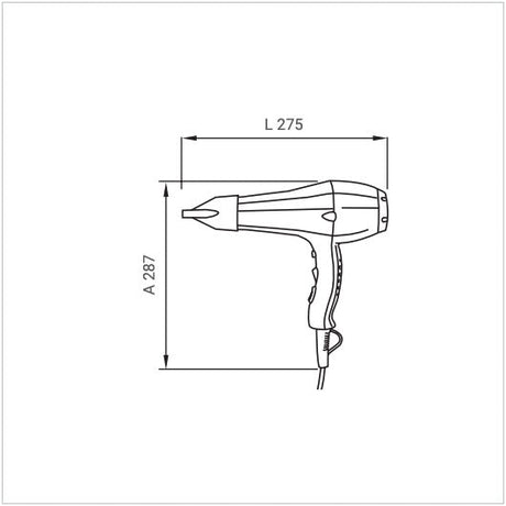 Asciugacapelli LUX PROFESSIONAL PHON bianco