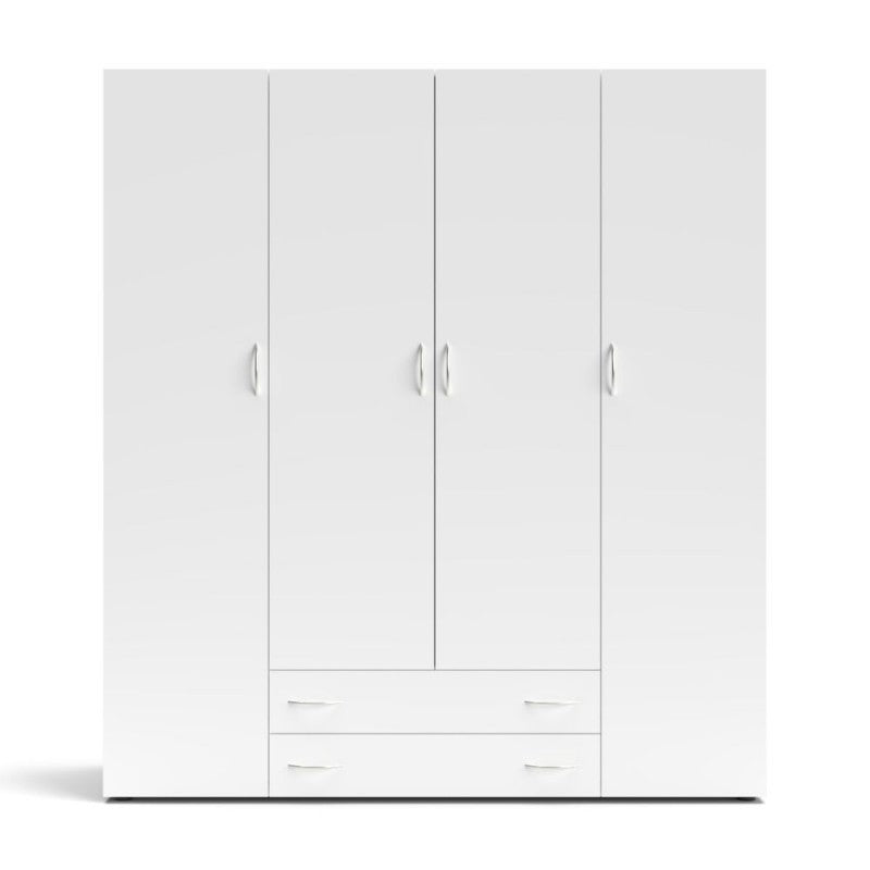 Armadio 4 ante 2 cassetti Seba 4 ante  colore bianco