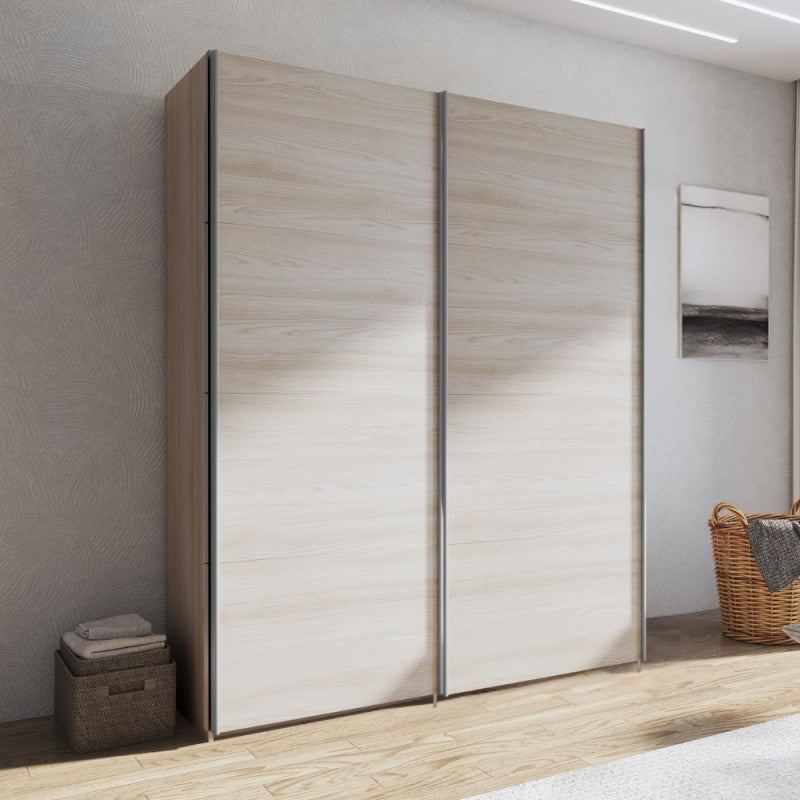 Armadio 2 ante scorrevoli colore olmo perla