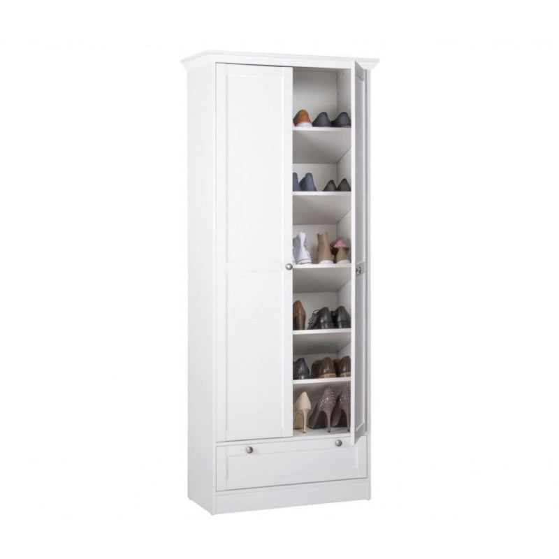 Armadio bianco due ante e cassetto