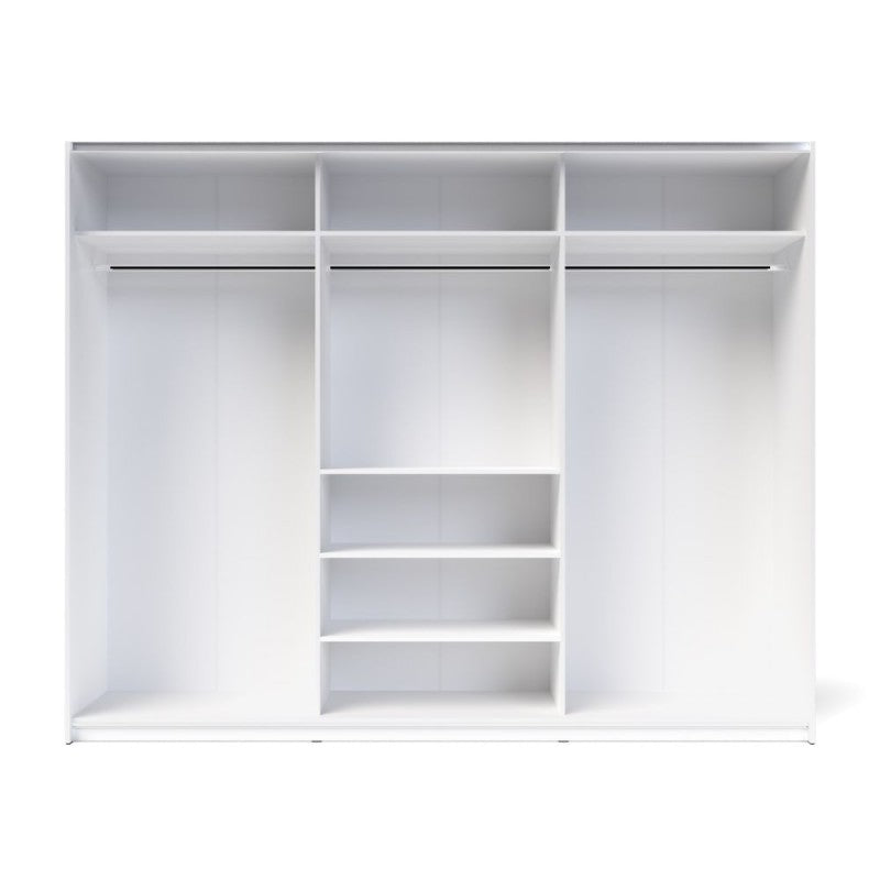 Armadio 3 ante scorrevoli con specchio colore rovere