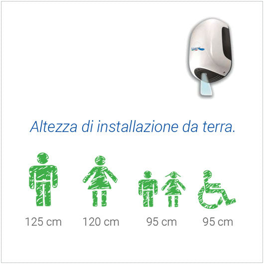 installazione LUX-PAMPERO Asciugamani da parete