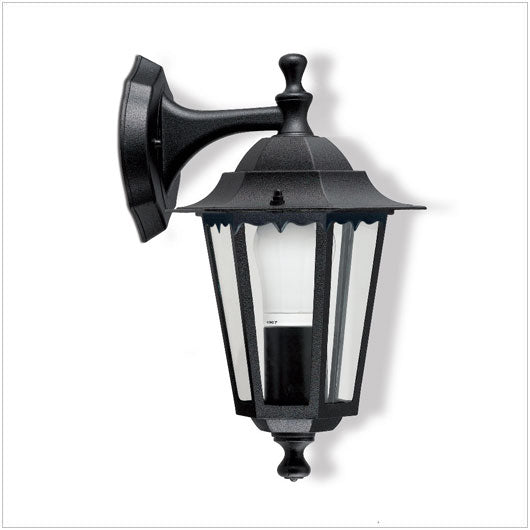 Applique Lanterna con braccio in su 1x100w/E27Nero