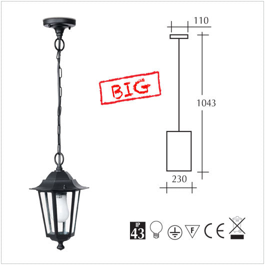 Lanterna a sospensione con catena