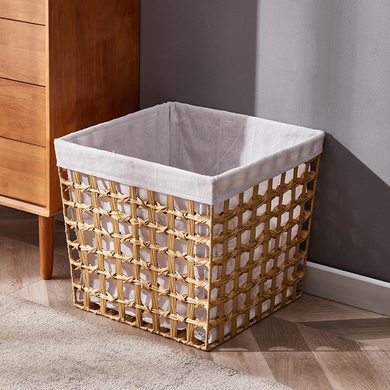 Set 3 Ceste rettangolari in paglia tipo rattan  (Large +Medium +Small)