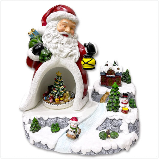 Carillon Villaggio Babbo Natale luci led e musica