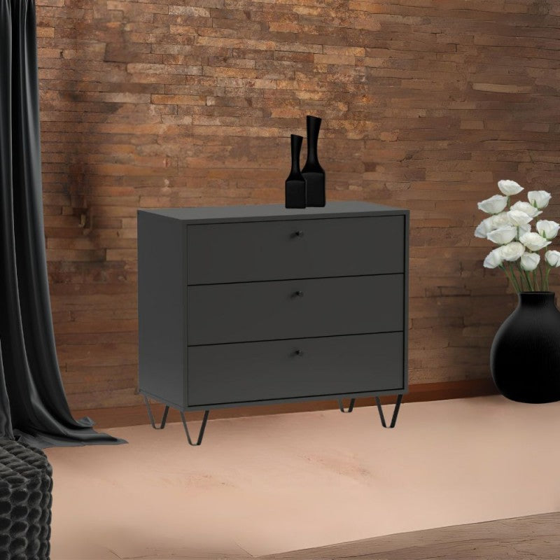 Como / Cassettiera con 3 cassetti colore antracite