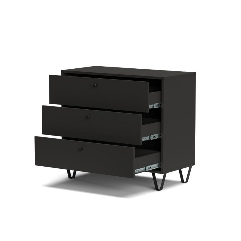 Como / Cassettiera con 3 cassetti colore antracite