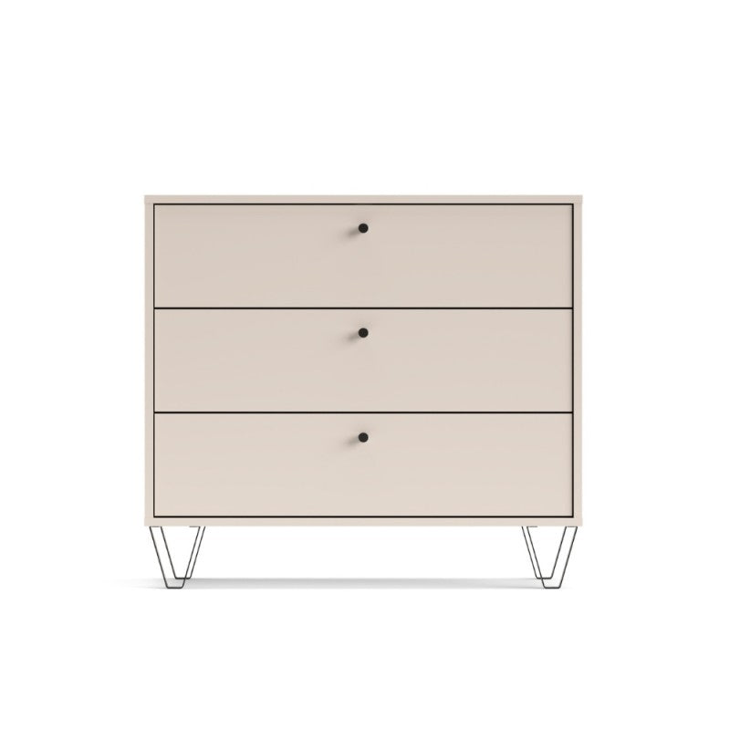 Cassettiera con 3 cassetti colore cashemere