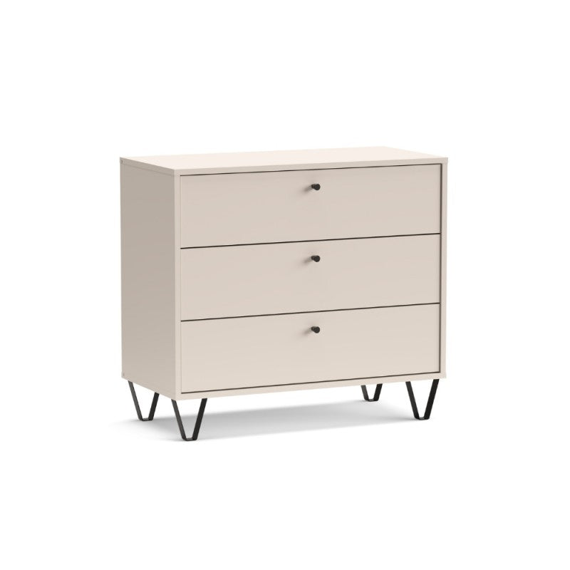 Cassettiera con 3 cassetti colore cashemere