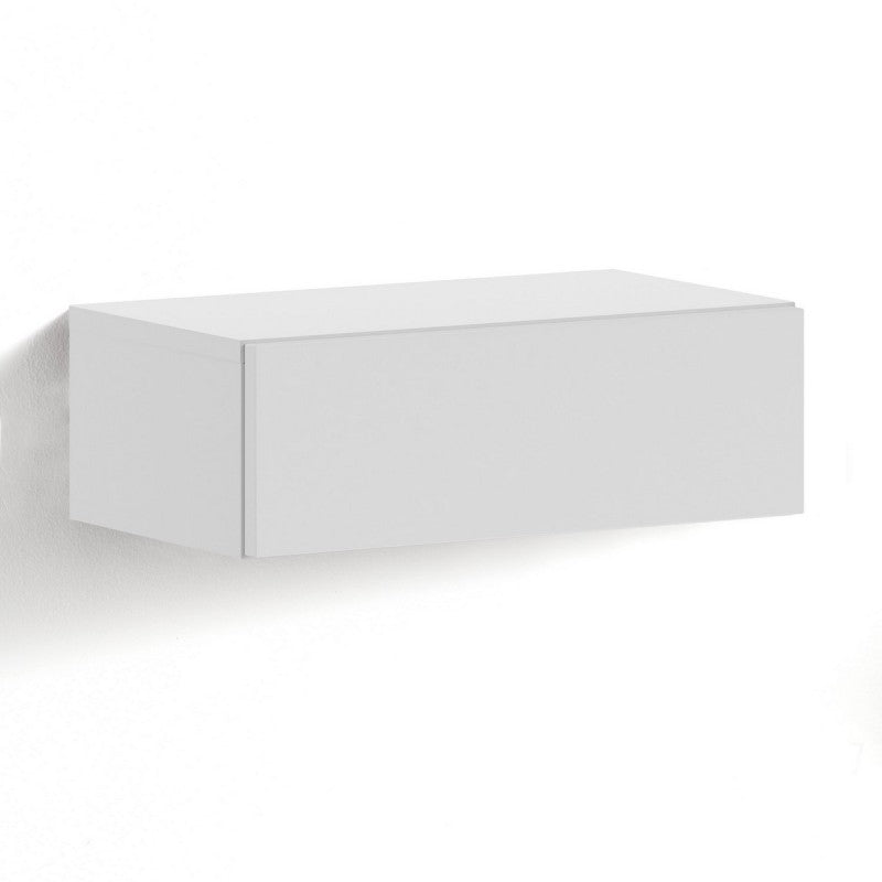 Comodino / Cassetto sospeso bianco lucido
