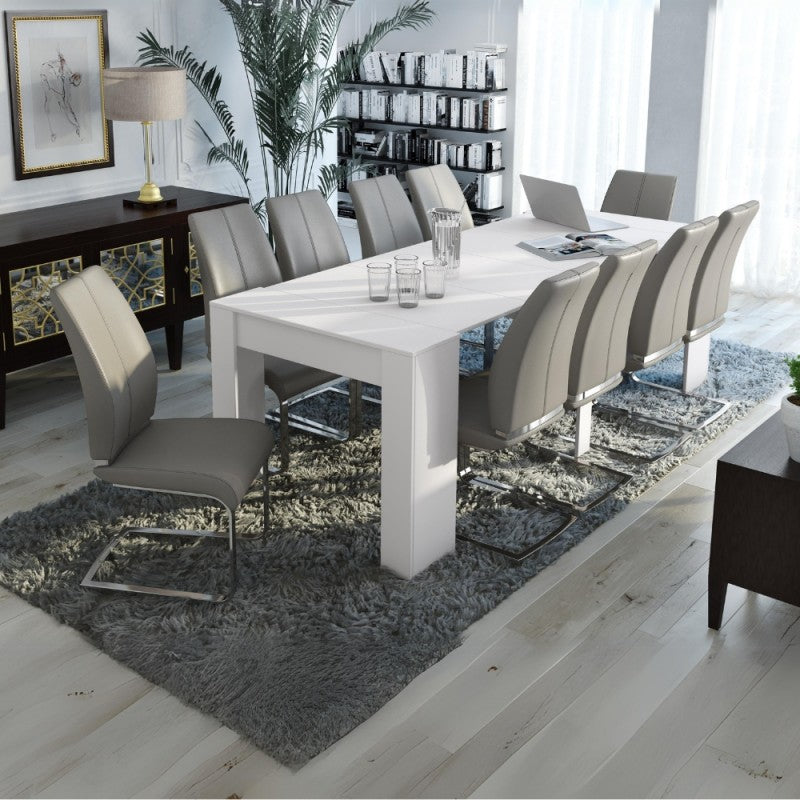 Consolle allungabile con 4 allunghe centrali