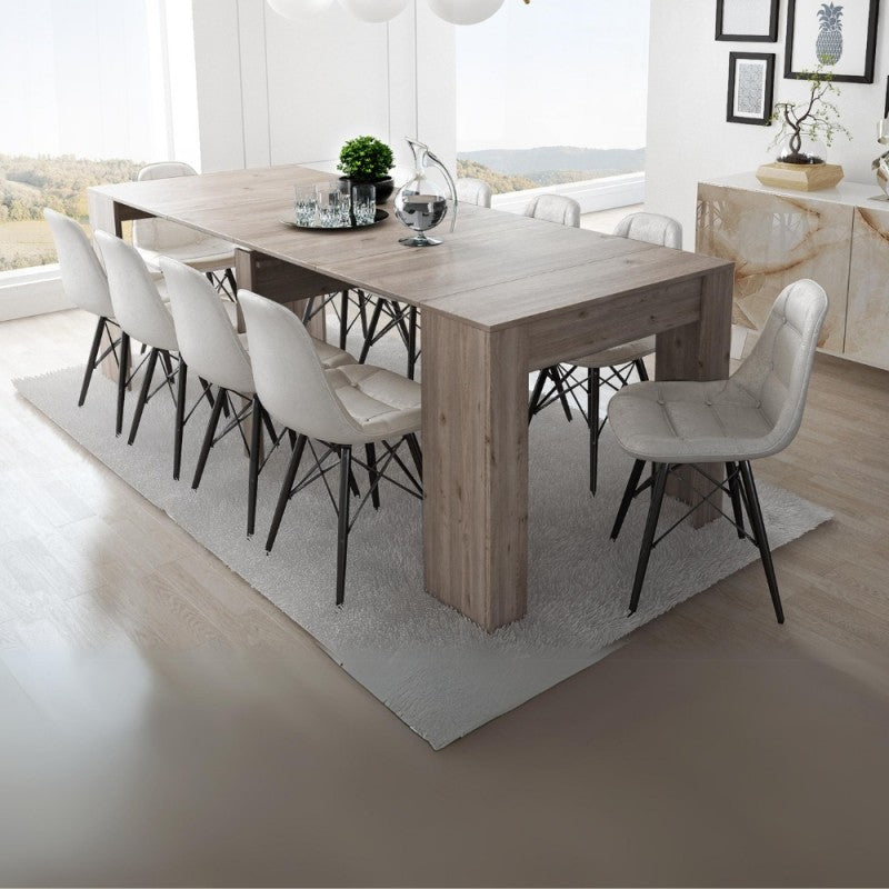 Consolle allungabile con 4 allunghe centrali