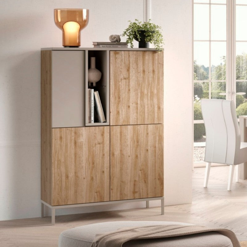 Credenza composta da 4 ante cashmere e cadiz