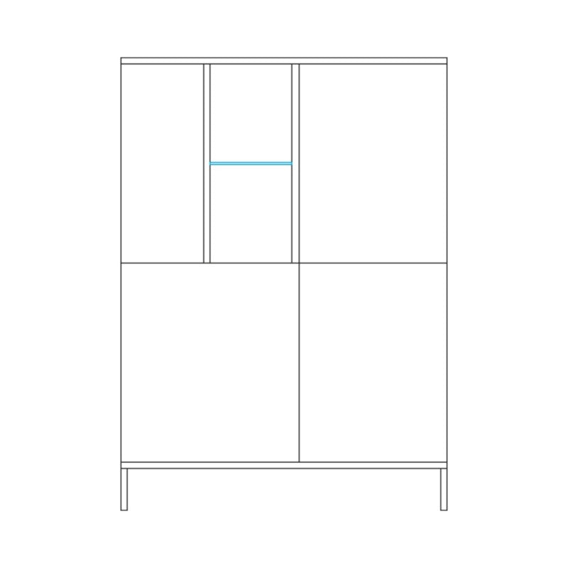 Credenza composta da 4 ante cashmere e cadiz