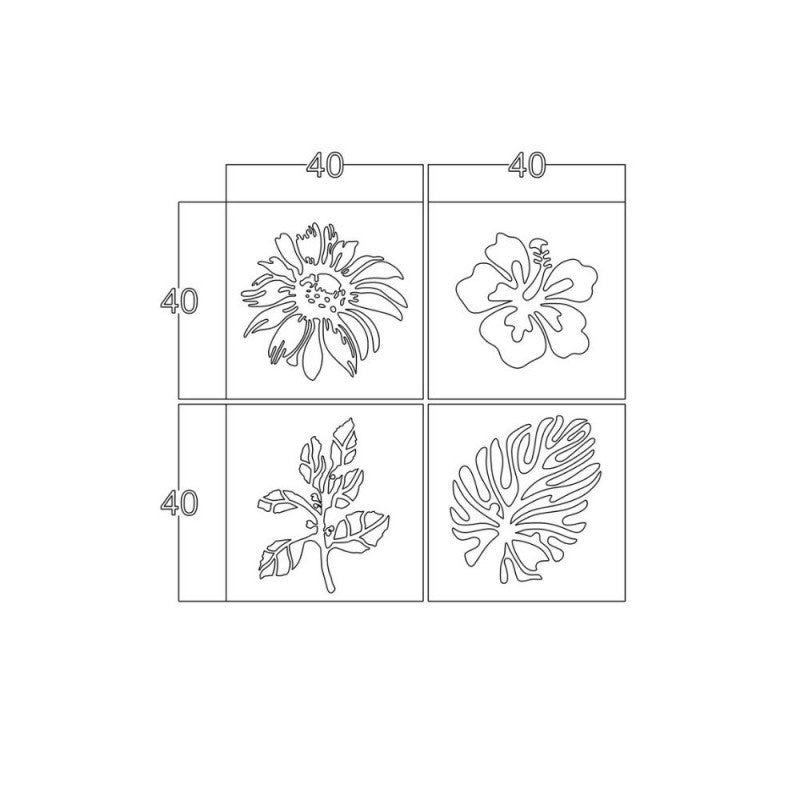 Cornice decorativa natura nero 40x40 cm