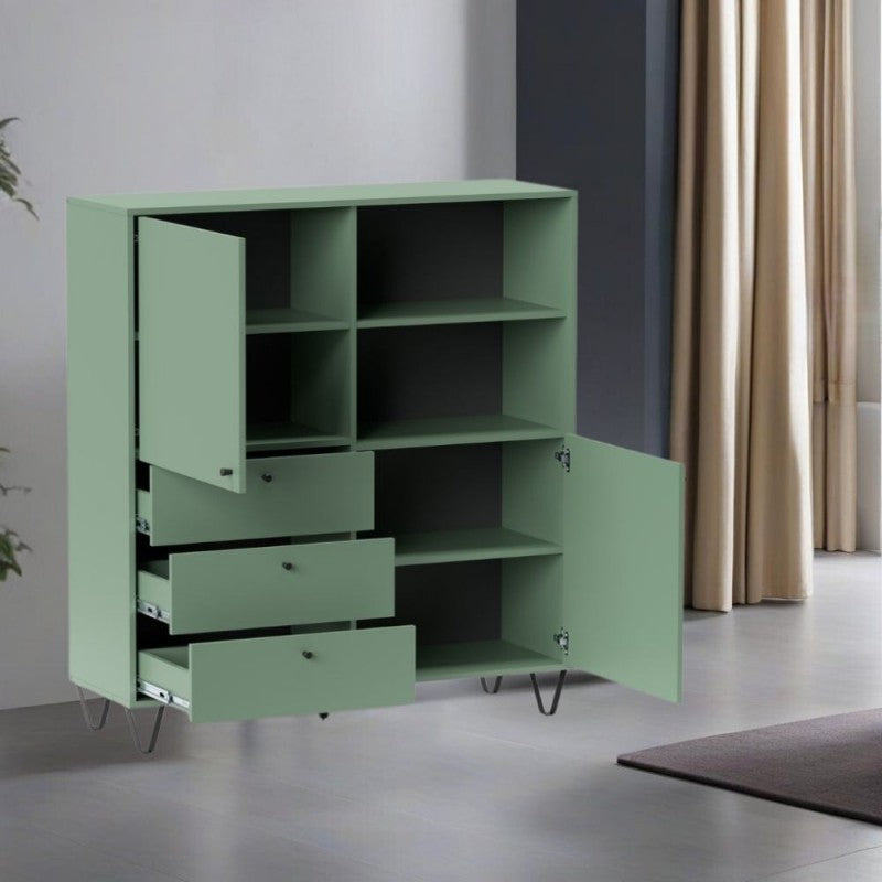 Credenza composta da 2 ante e 3 cassetti