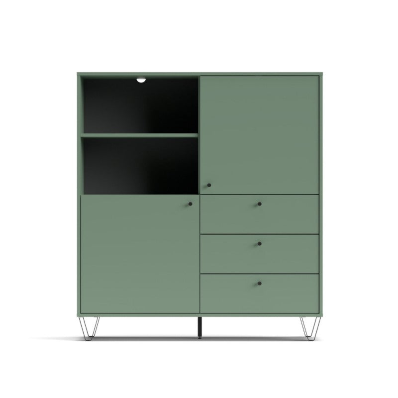 Credenza composta da 2 ante e 3 cassetti