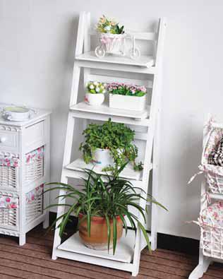 Portapiante in legno con 4 piani richiudibili Misure L.411XP.34XH.112 cm