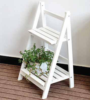 Portapiante in legno con 2 piani richiudibili Misure L.42XP.31XH.68 cm