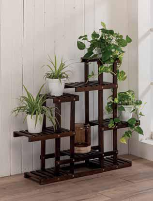 Portapiante Porta Piante Fioriera Abete Verniciato Misure 120x25x98 cm Bianco