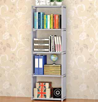 Libreria con struttura tubi in metallo composta da 5 ripiani Misure 52x31x144cm