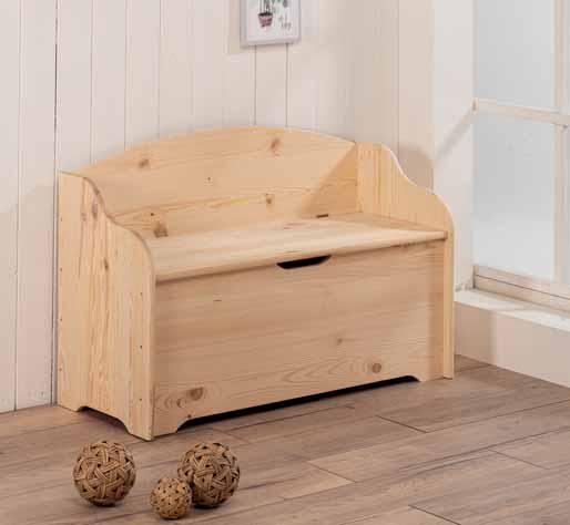 Cassapanche Baule in legno Tirolese 100x41x67, da interno o giardino salvaspazio