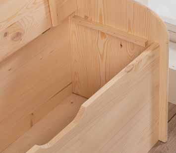 Cassapanche Baule in legno Tirolese 100x41x67, da interno o giardino salvaspazio