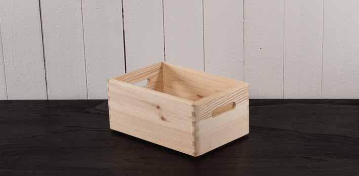 Set 3 Cassette Multiuso in Legno Pino Naturale Multiplo non Verniciato