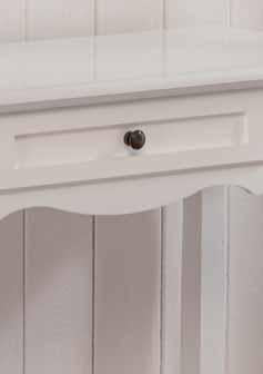 Consolle con 1 Cassetto in Legno 80x37x75 cm colore Bianco
