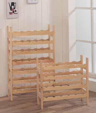 Cantinetta portabottiglie di vino realizzata in legno massello non verniciato Spessore 18mm