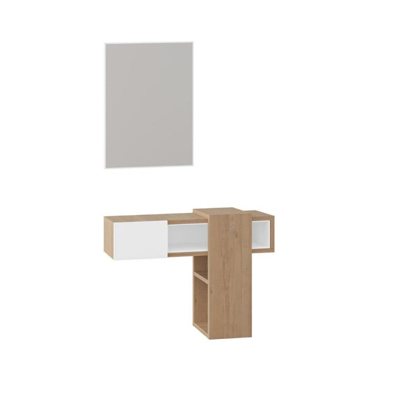 Ingresso rovere bianco con specchio