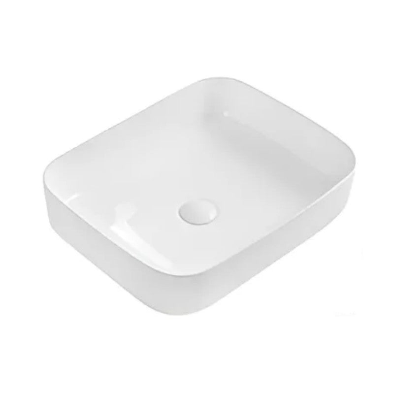 Lavabo da appoggio in ceramica 50x39x13 cm. bianco