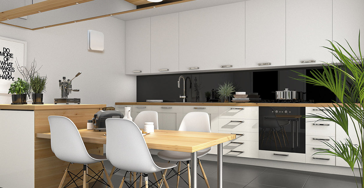 LUX323 Ø90 Aspiratore da parete con apertura fissa ad aspirazione assiale- Per Fori/tubi da diametro 90mm - Made in Italy