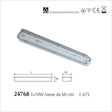 Plafoniera Stagna IP65 per Neon a Led/T8 monolampada 675