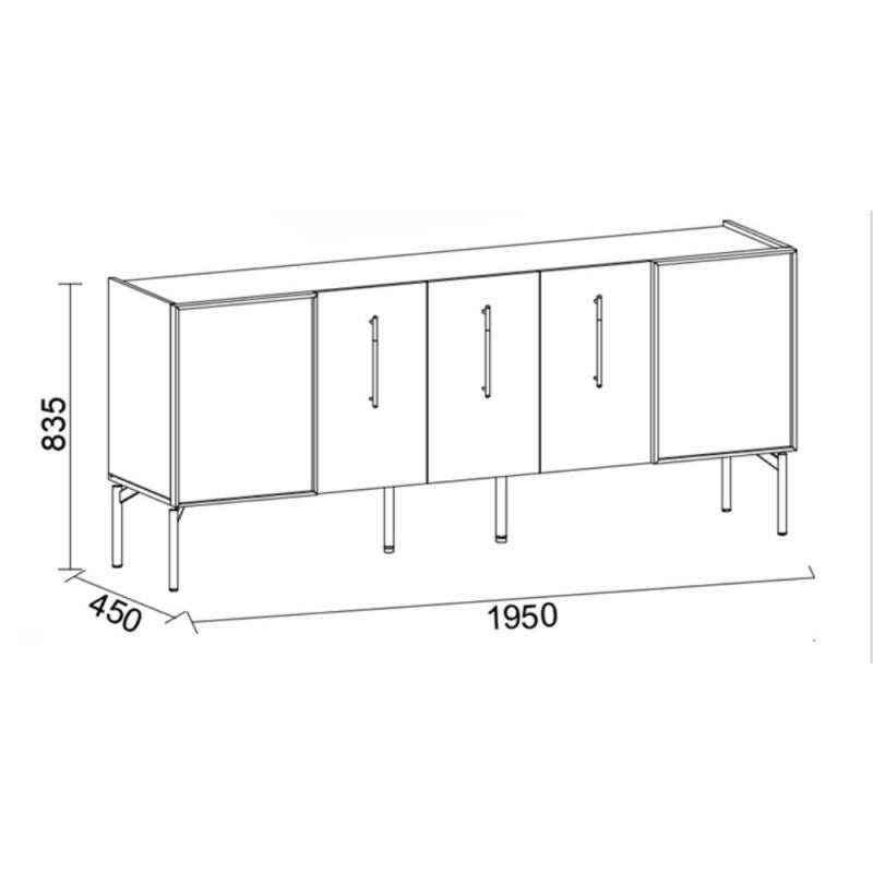 Madia Vega 5 ante colore dolunay beige e kaplan 321