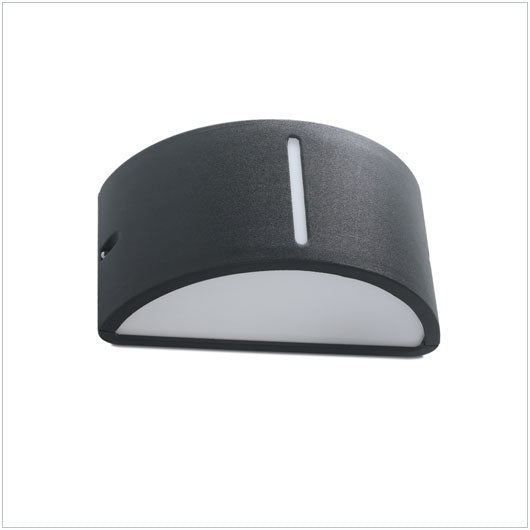 Plafoniera con palpebra doppio flusso in alluminio per esterni