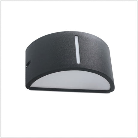 Plafoniera con palpebra doppio flusso in alluminio per esterni