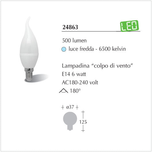Lampadina Led Colpo di Vento Set 5 Pezzi