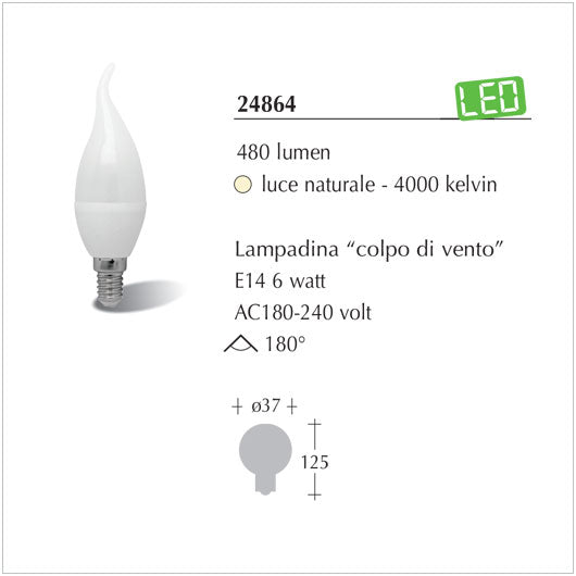 Lampadina Led Colpo di Vento Set 5 Pezzi