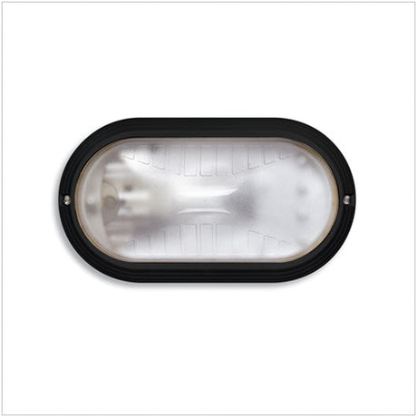 Plafoniera Gaia Ovale Struttura in policarbonato nero