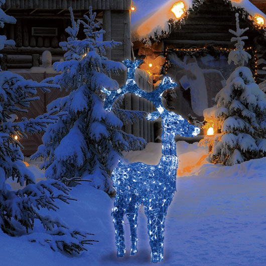 Sagoma luminosa Led Renna Bamby con decori Diamond.