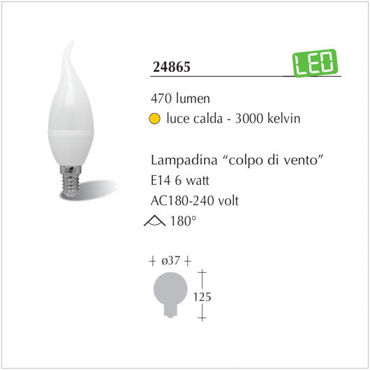 Lampadina Led Colpo di Vento Set 5 Pezzi