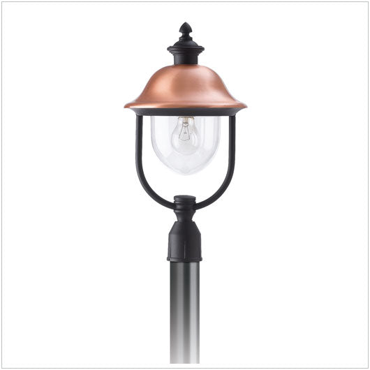 Lanterna testa palo per pali ø 60 mm con copertura in rame