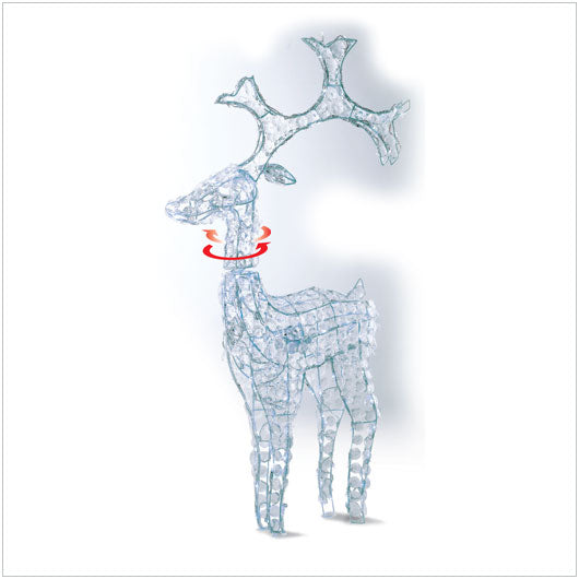 Sagoma luminosa Led Renna Bamby con decori Diamond.