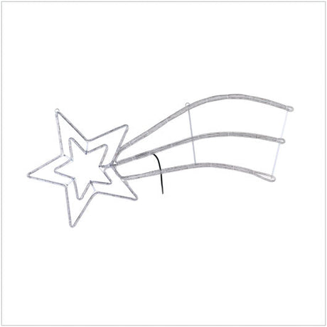 Sagoma luminosa natalizia a forma di stella cometa.